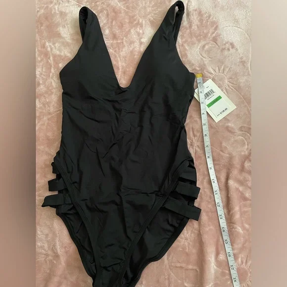 BECCA Prism High Leg One Piece Swimsuit-Scoop Neck, Open Back Design - Picture 7 of 9